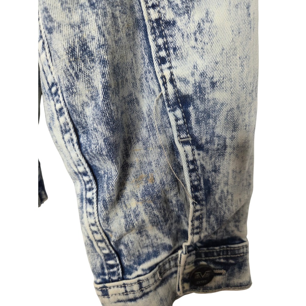 1969 Italia Mens XL‎ Acid Wash Denim Jacket Graphic Patch - Picture 8 of 9